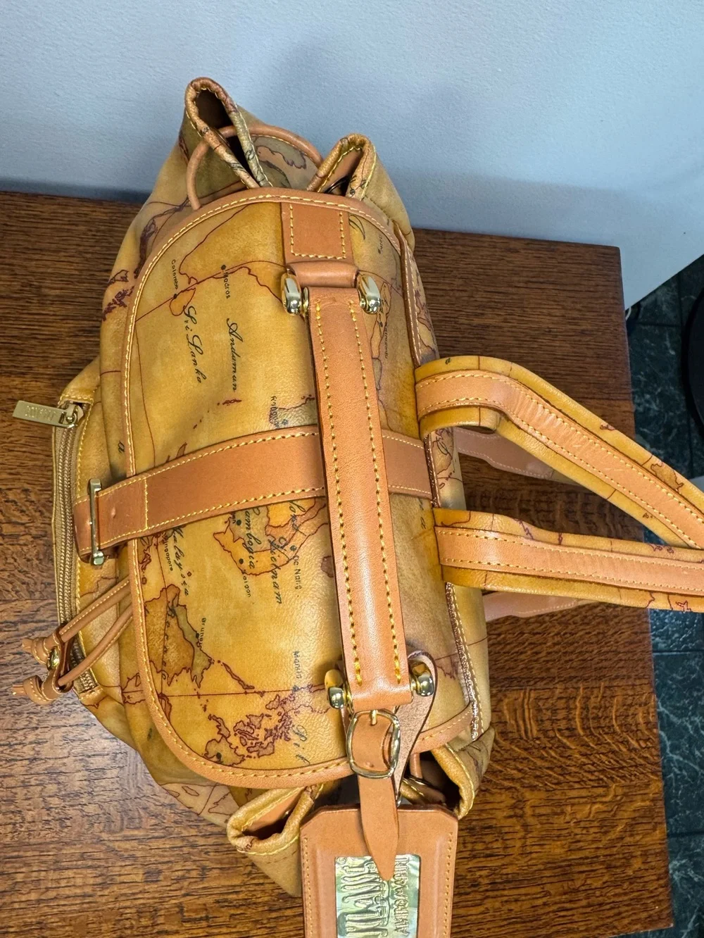 Alviero Martini Classe Geo Classic Map Backpack - Like New